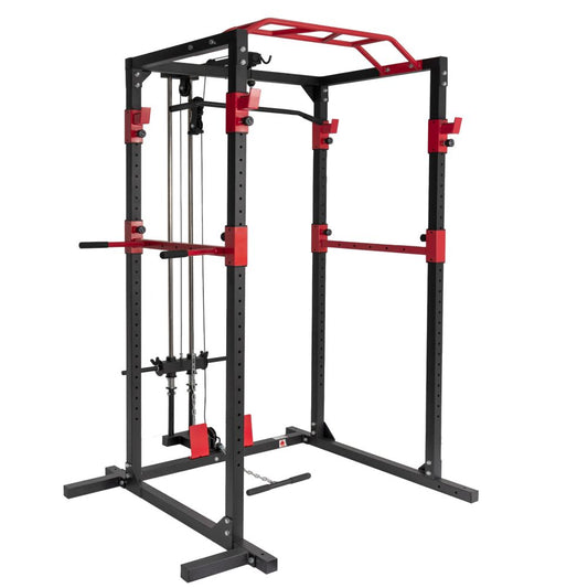 Adjustable Muscle Cage, Multi-functional Power Cage, Pull-up Bar Squat Cage, Dip & Rowing Station, Multipower Home Gym Workout