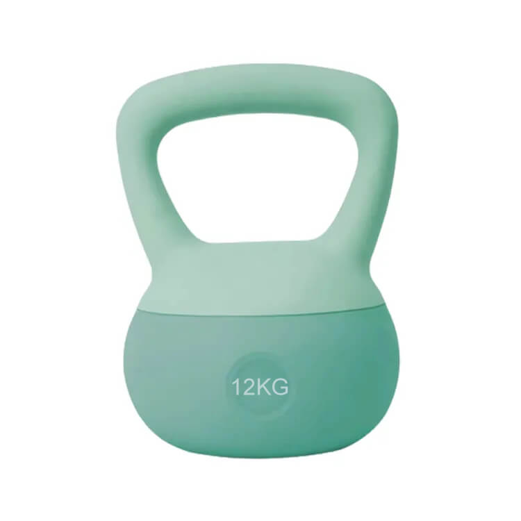 Hot Selling Home Fitness 2kg, 4kg, 6kg, 8kg, 10kg, 12kgTraining Gym Strength Floor Protect PVC iron sand Soft Kettlebell