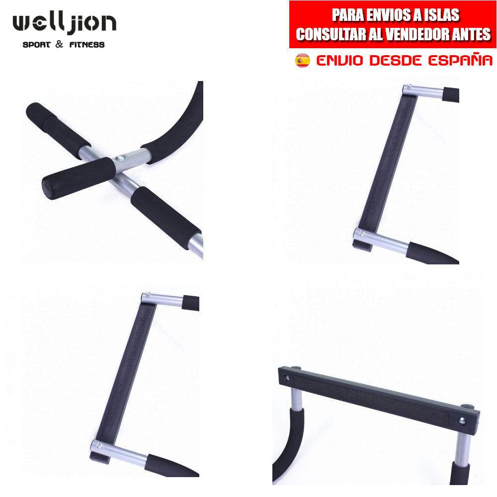 DOMINATED BAR FOR DOOR, GYM, PULL UP, GRIP PULL, IRON, SHIPPING FROM SPAIN