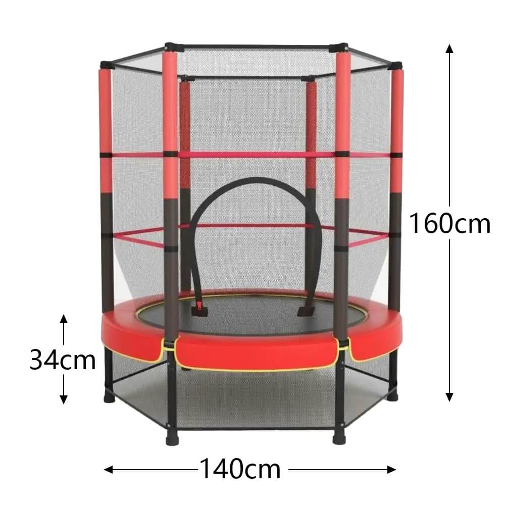 Trampolín, al aire libre, trampolines redondos con red de cierre de seguridad, postes acolchados, trampolín de rebote combinado resistente