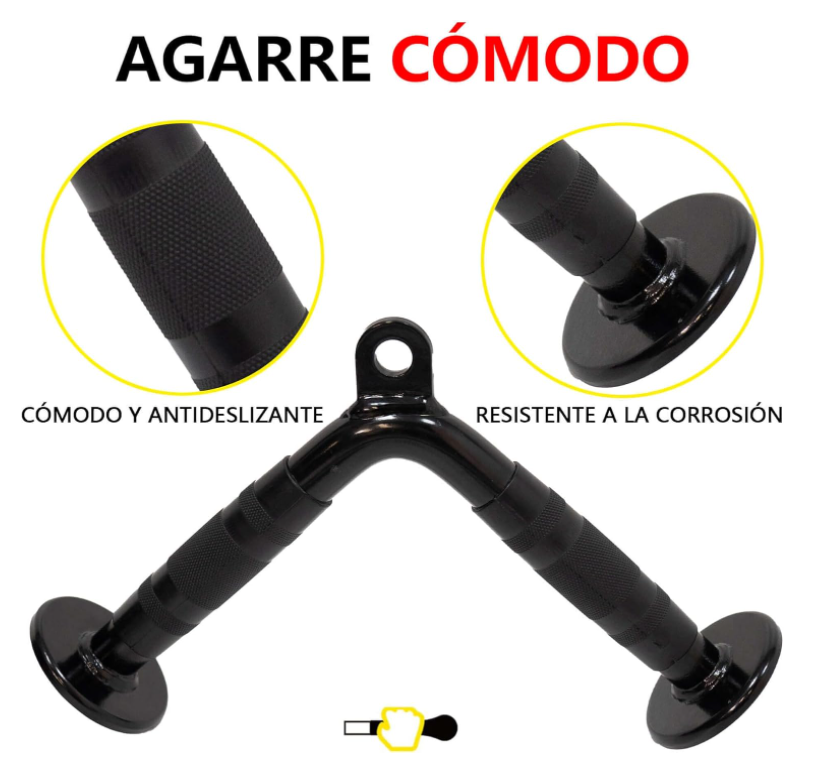 Lat Bar Attachments, Triceps Cable Puller, Weight Machine and Cable Attachments for Home Gym