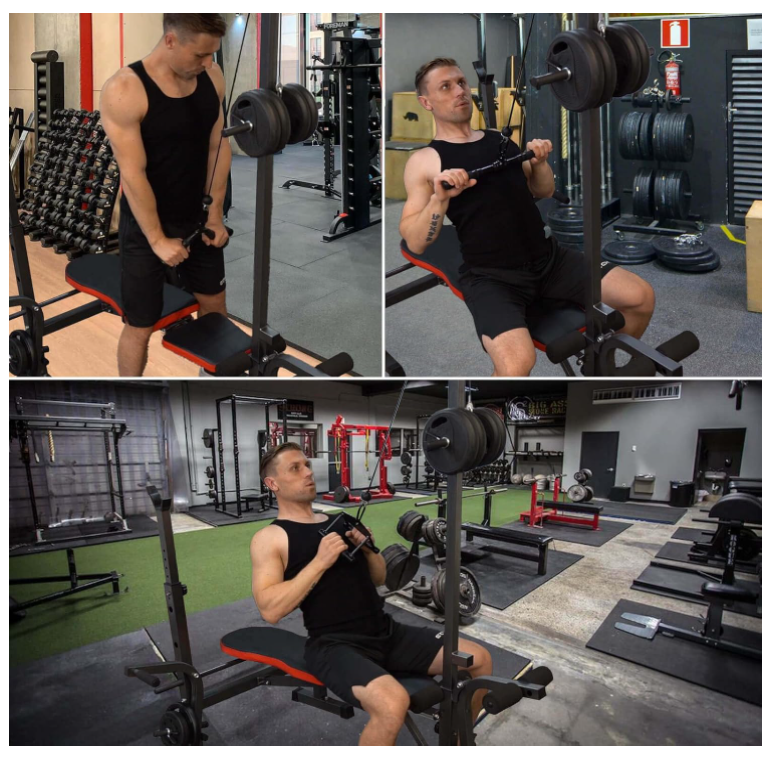 Lat Bar Attachments, Triceps Cable Puller, Weight Machine and Cable Attachments for Home Gym