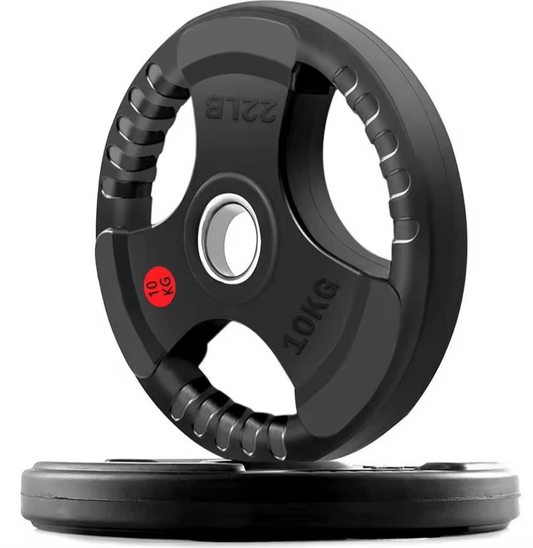 Olympic Weights: Rubber Coated Iron Plates with Grip - Shipping from Spain