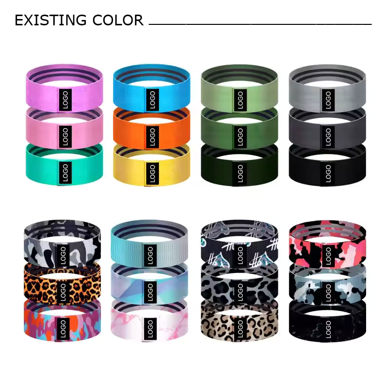 Bandas Elasticas Musculacion, Gomas Elasticas Musculacion Antideslizantes de Tela, Cintas Elasticas Musculacion 3 Niveles de Ejercicios para Gluteos, Cadera, Piernas, Yoga, Pilates, Crossfit, Fitness