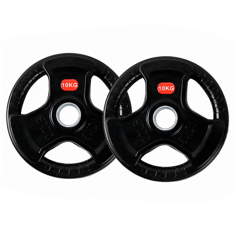 Olympic Weights: Rubber Coated Iron Plates with Grip - Shipping from Spain