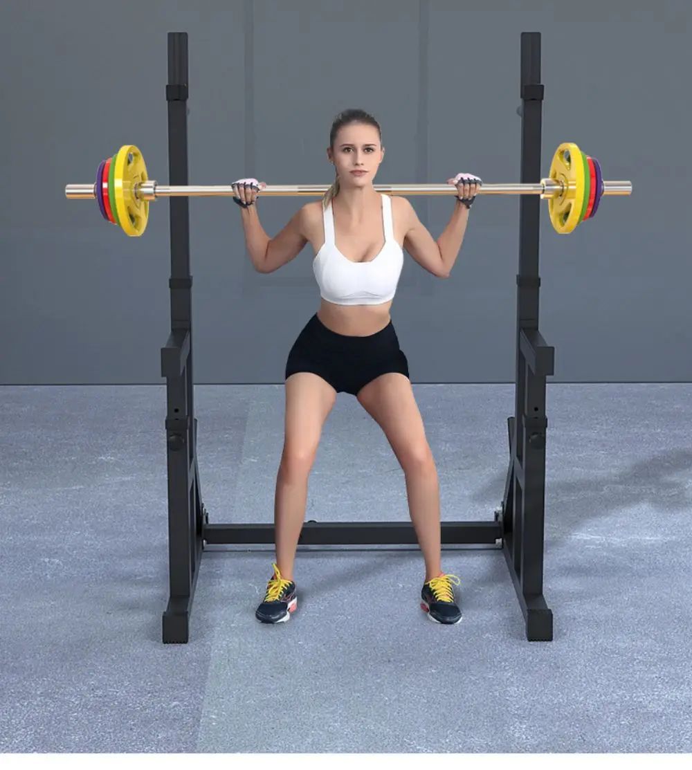 ADJUSTABLE CAGE SHELF SUPPORT FOR BAR AND WEIGHTS | SQUAT RACK FOR MUSCULATION TRAINING, SQUATS, SHIPPING FROM SPAIN