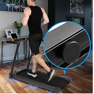 Folding Treadmill with Smartwatch as a Gift | Speed 1-12 km/h | Remote Control | Built-in Bluetooth Speaker