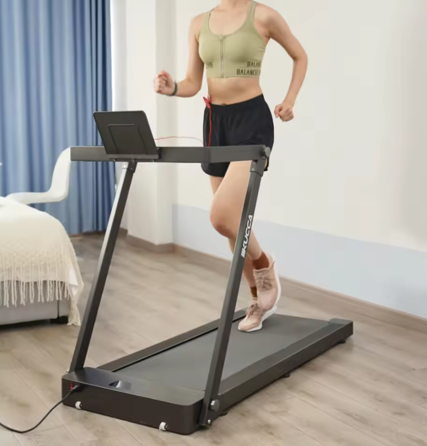 Folding Treadmill with Smartwatch as a Gift | Speed 1-12 km/h | Remote Control | Built-in Bluetooth Speaker
