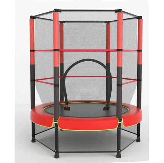 CHILDREN'S TRAMPOLINE FOR KIDS, WITH PROTECTIVE NET, DOOR WITH ZIPPER, 140 CM, FREE SHIPPING
