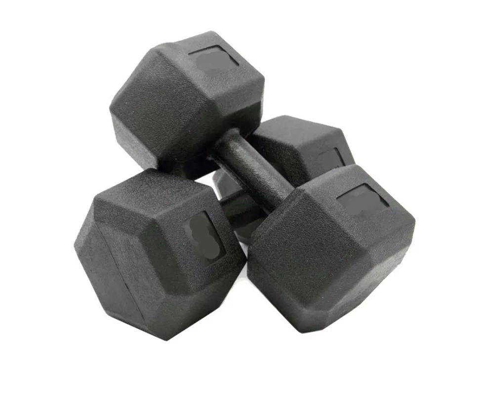 HEXAGONAL DUMBBELL, SET OF 2 UNITS, FROM 2.5-10 KG, VINYL COATING, FOR MUSCULATION, FITNESS, FREE SHIPPING