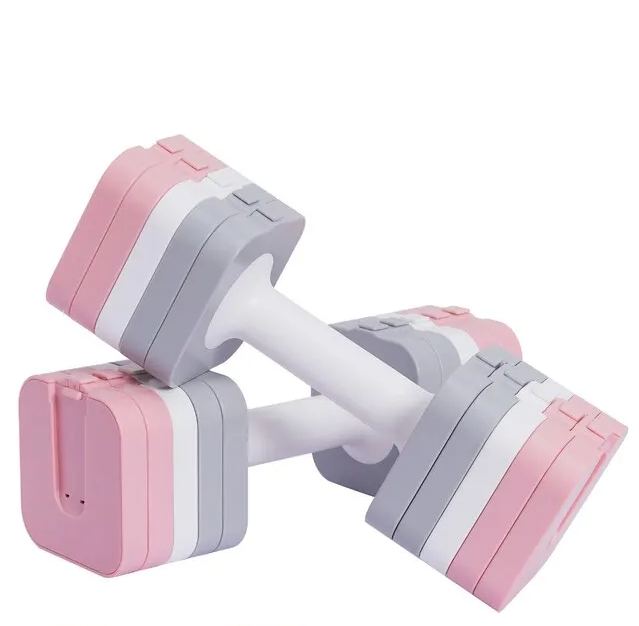 Discover our adjustable dumbbell set, 5kg per unit, easy to switch for your home gym.