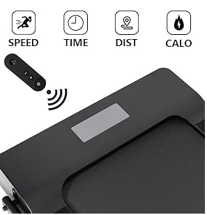 Folding Treadmill with Smartwatch as a Gift | Speed 1-12 km/h | Remote Control | Built-in Bluetooth Speaker