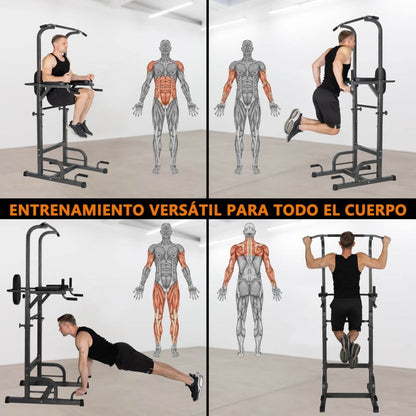 EXERCISE STATION, ADJUSTABLE, FITNESS, TRAINING, MULTIPURPOSE, FOR DOMINATED, MUSCULATION, PULL UP, WITH HOOK BAR SUPPORT, FREE