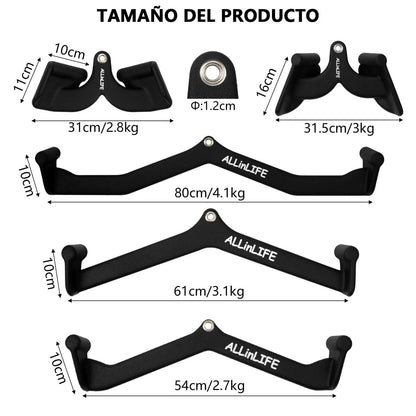 Power Bar Lat Pull Down Bar Attachments, Accesorio de Gimnasio, Fitness, Tríceps, Espalda, Hombros，Perchas para accesorios