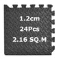 Fitness Puzzle para Suelos de Gimnasio 12mm 18PCS Set de Protección Goma Espuma Losas Caucho para Máquinas de Deporte, Alfombrilla Protector Expandible Tatami Tapiz Alfombra Colchonetas Pesas Gym