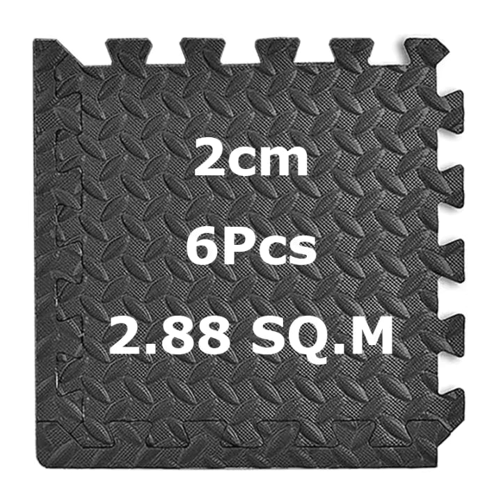 Fitness Puzzle para Suelos de Gimnasio 12mm 18PCS Set de Protección Goma Espuma Losas Caucho para Máquinas de Deporte, Alfombrilla Protector Expandible Tatami Tapiz Alfombra Colchonetas Pesas Gym