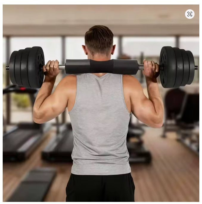 Almohadilla Protectora para Barra de Pesas de 44 cm, Acolchada con Espuma y Antideslizante, Protector de Cuello y Hombros para Sentadillas, Hip Thrust y Fitness