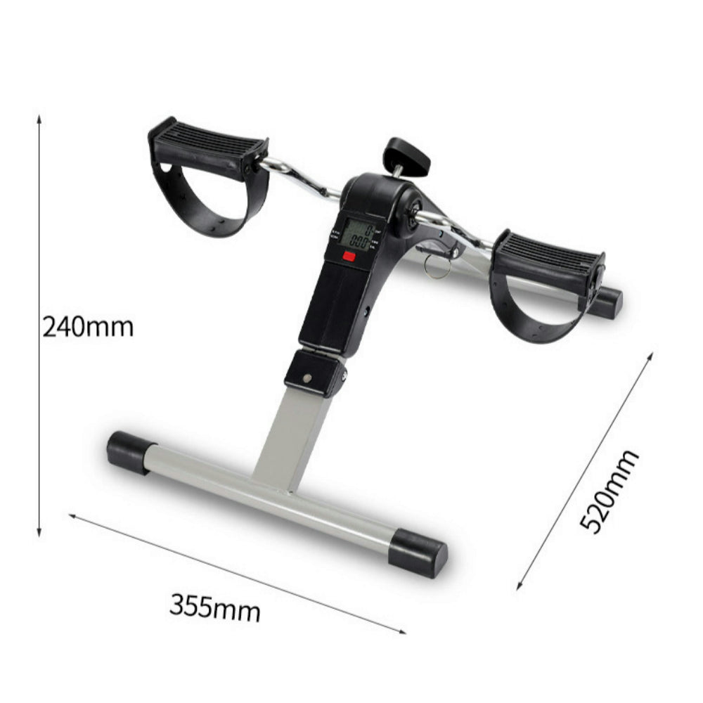 Mini Bicicleta Estática Plegable para Entrenamiento de Piernas y Brazos con Resistencia Ajustable y Pantalla LCD