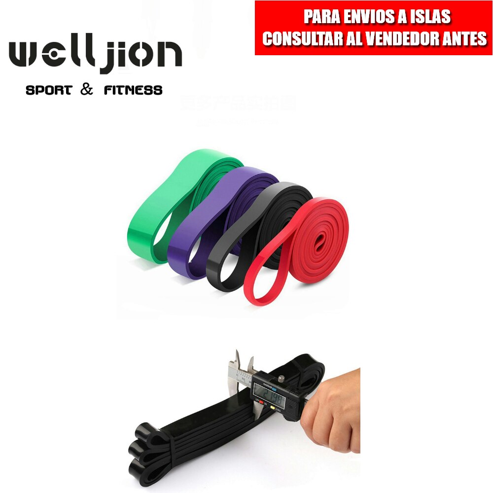 ELASTIC BAND, RESISTANCE, PACK 4 UNITS, WITH GRIP, BAG, FITNESS TRAINING, FREE SHIPPING