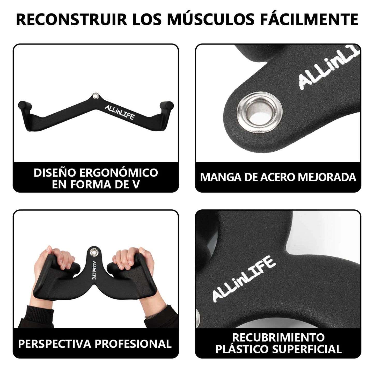 Power Bar Lat Pull Down Bar Attachments, Accesorio de Gimnasio, Fitness, Tríceps, Espalda, Hombros，Perchas para accesorios