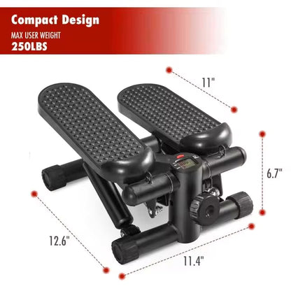 Stepper de Fitness para Entrenamiento en Casa | Stepper de Bajo Impacto con Bandas de Resistencia o Manillar | Ejercicio de Cuerpo Completo en Casa o Gym | Entrenamiento Cardio y Tonificación Muscular