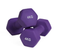Juego de 2 Mancuernas Hexagonales de Vinilo, Pesas con Núcleo de Hierro y Revestimiento Antideslizante, para Fitness, Musculación y Entrenamiento en Casa, de 1 a 6 kg