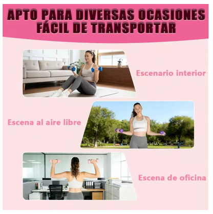 Juego de 2 Mancuernas Hexagonales de Vinilo, Pesas con Núcleo de Hierro y Revestimiento Antideslizante, para Fitness, Musculación y Entrenamiento en Casa, de 1 a 6 kg