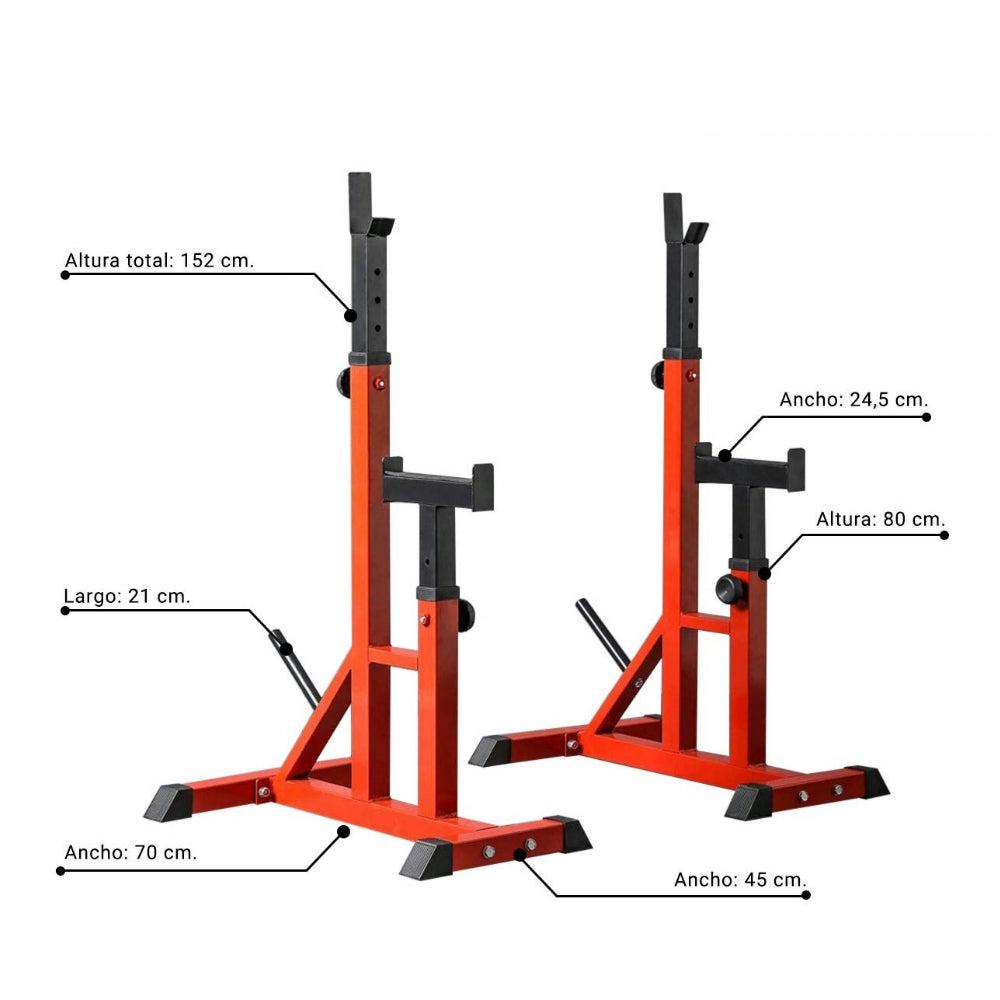 ADJUSTABLE CAGE SHELF SUPPORT FOR BAR AND WEIGHTS | SQUAT RACK FOR MUSCULATION TRAINING, SQUATS, SHIPPING FROM SPAIN