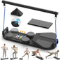 Mini Reformador de Pilates 6 en 1 Plegable con Contador Inteligente y Rebote Automático, Tabla Multifuncional con Cuerdas de Resistencia para Casa