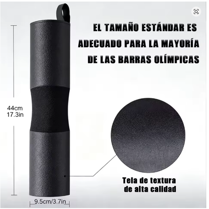Almohadilla Protectora para Barra de Pesas de 44 cm, Acolchada con Espuma y Antideslizante, Protector de Cuello y Hombros para Sentadillas, Hip Thrust y Fitness