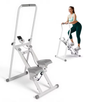 Máquina Escaladora Vertical Plegable para Casa, Stepper de Fitness con 3 Alturas Ajustables, Pedales Antideslizantes, Pantalla Digital y Estructura de Acero, Carga Máxima 150 kg