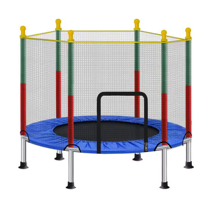 Trampolín portátil para niños de 140 cm / 160 cm,Cama elástica - trampolín 6FT， 8FT ideal para regalo de Navidad, espuma anticolisión para saltar y actividades de trampolín interior en trampolín interior para 4-15 años