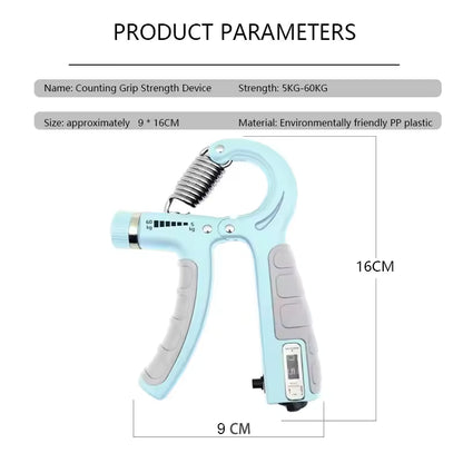 Hand Grip,Antebrazos Fortalecer con FuncióN de Conteo,Fortalecedor de Agarre con Resistencia Ajustable 5-60kg,Fortalecedores de Mano para Entrenar El Agarre,Dedos, La Muñeca Macaron verde