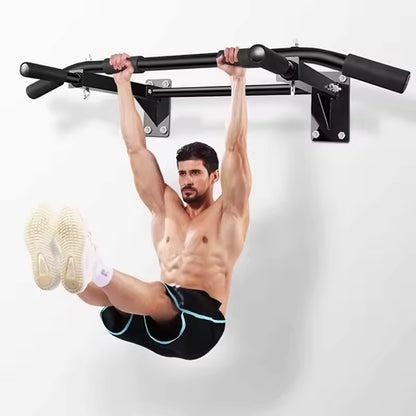Equipo de suspensión Puerta segura y estable Barra de fitness de acero con dominadas ajustable Montada en la pared Barra de dominadas horizontal