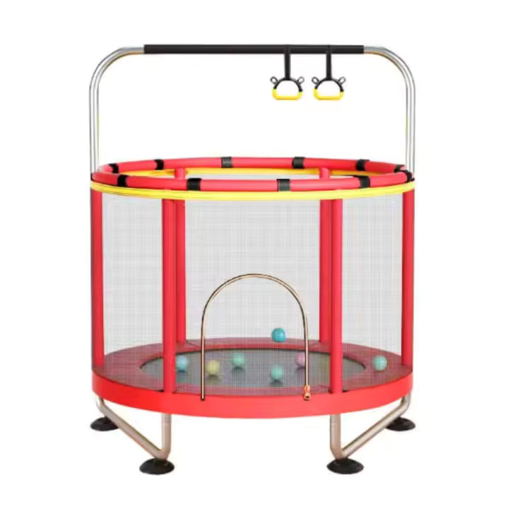 Trampolín portátil para niños de 140 cm / 160 cm,Cama elástica - trampolín 6FT， 8FT ideal para regalo de Navidad, espuma anticolisión para saltar y actividades de trampolín interior en trampolín interior para 4-15 años