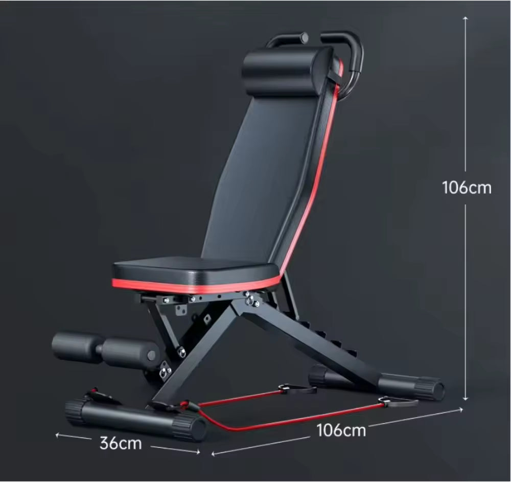 Silla Romana Ajustable Para Gimnasio En Casa, Banco De Extensión De Espalda Plegable Para Entrenamiento De Núcleo, Cadera Y Espalda Baja, Banco De Hiperextensión Multifuncional Con Cuerda De Tensión