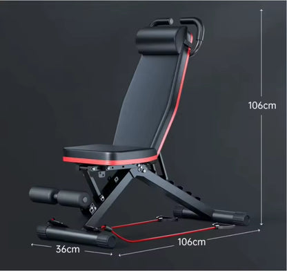 Silla Romana Ajustable Para Gimnasio En Casa, Banco De Extensión De Espalda Plegable Para Entrenamiento De Núcleo, Cadera Y Espalda Baja, Banco De Hiperextensión Multifuncional Con Cuerda De Tensión