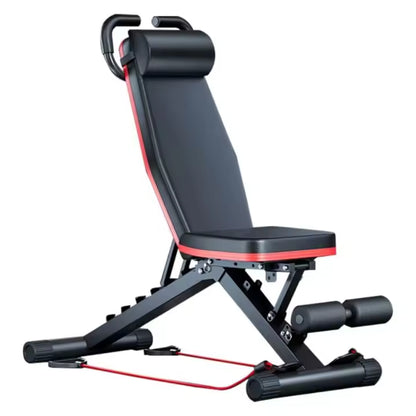 Silla Romana Ajustable Para Gimnasio En Casa, Banco De Extensión De Espalda Plegable Para Entrenamiento De Núcleo, Cadera Y Espalda Baja, Banco De Hiperextensión Multifuncional Con Cuerda De Tensión