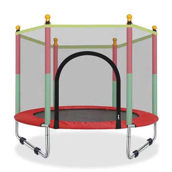 Trampolín portátil para niños de 140 cm / 160 cm,Cama elástica - trampolín 6FT， 8FT ideal para regalo de Navidad, espuma anticolisión para saltar y actividades de trampolín interior en trampolín interior para 4-15 años