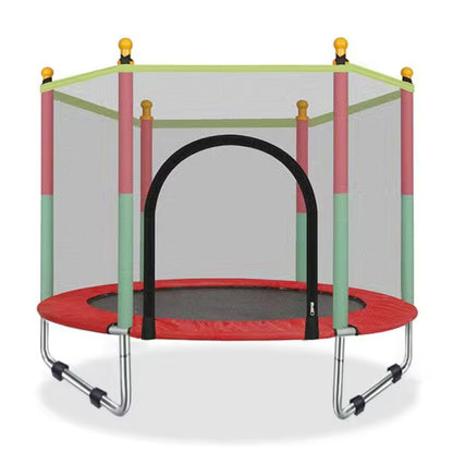 Trampolín portátil para niños de 140 cm / 160 cm,Cama elástica - trampolín 6FT， 8FT ideal para regalo de Navidad, espuma anticolisión para saltar y actividades de trampolín interior en trampolín interior para 4-15 años