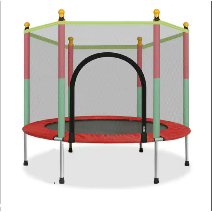 Trampolín portátil para niños de 140 cm / 160 cm,Cama elástica - trampolín 6FT， 8FT ideal para regalo de Navidad, espuma anticolisión para saltar y actividades de trampolín interior en trampolín interior para 4-15 años