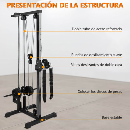 Máquina de Musculación Multiestación Musculación,Maquina Multifuncion Musculacion para Estación de dominadas con Pesas,Maquina Gimnasio para Fitness Gimnasio en Casa, Ejercitar Parte Superior Cuerpo