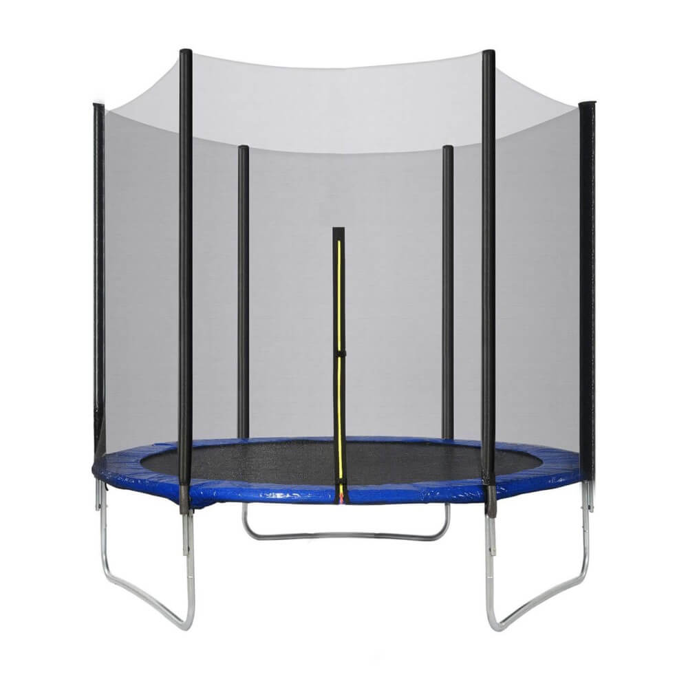 Trampolín al aire libre, trampolines redondos de 6 FT, 8 FT con red de cierre de seguridad, escalera, postes acolchados, trampolín de rebote combinado resistente a la intemperie para niños adultos