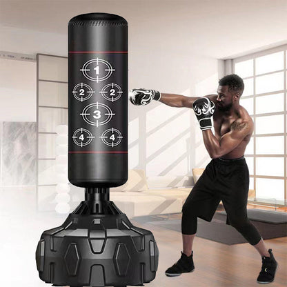 Saco de Boxeo de Pie 170cm para Adultos | Punching Ball con Amortiguador para MMA, Karate y Kickboxing | Base Rellenable 80kg/50kg