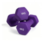 Juego de 2 Mancuernas Hexagonales de Vinilo, Pesas con Núcleo de Hierro y Revestimiento Antideslizante, para Fitness, Musculación y Entrenamiento en Casa, de 1 a 6 kg
