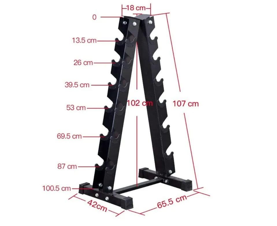 RACK bracket for 6 unit dumbbells and 12 unit dumbbells