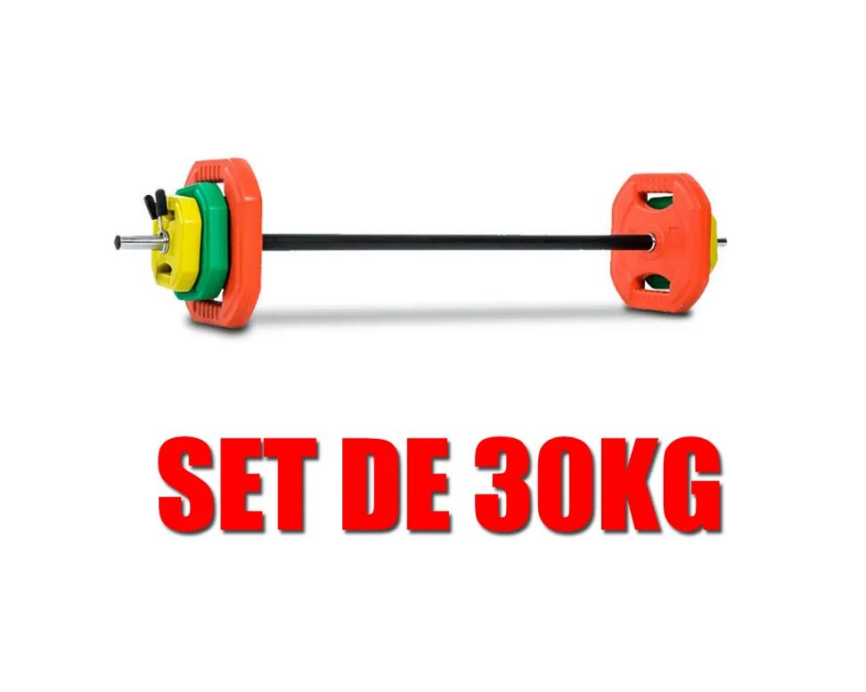 BAR WITH WEIGHTS, BARBELL AND ACCESSORY, FOR BODY PUMP, MUSCULATION, FITNESS, 20-50 KG, FREE SHIPPING