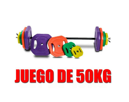 BAR WITH WEIGHTS, BARBELL AND ACCESSORY, FOR BODY PUMP, MUSCULATION, FITNESS, 20-50 KG, FREE SHIPPING