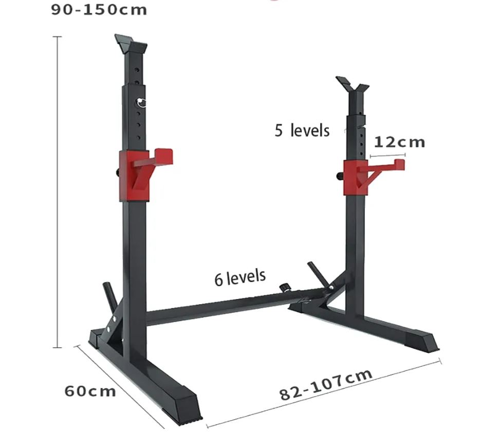 SOPORTE ESTANTE MULTIFUNCIÓN PARA BARRA Y PESAS | SQUAT RACK AJUSTABLE DE SENTADILLAS | ENVIO DESDE ESPAÑA