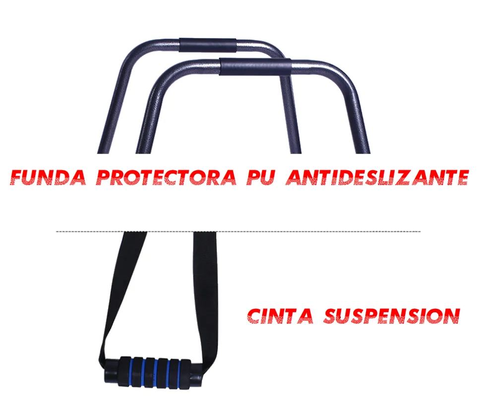 REMOVABLE PARALLEL BAR WITH SUSPENSION TAPE FOR CALISTENIA, DOMINATED, DIPS, PUSH UPS, MULTIFUNCTION FLEXIONS